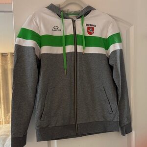 Gray and Green Lietuva Hoodie